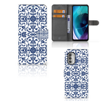 Motorola Moto G51 5G Hoesje Flower Blue