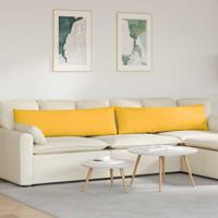 VidaXL Sofa kussens 2 stuks lichtgeel 145 x 40 cm cordstof