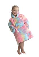 Plaid met mouwen - klein kind - fleece - unicorn glow - Badrock