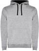 Roly RY1067 Men´s Urban Hooded Sweatshirt - Heather Grey 58/Black 02 - L