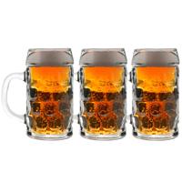 Grote Bierpullen/Bierglazen van 1 liter - 3x - Oktoberfest glazen