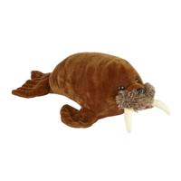 Walrus pluche knuffeldier - 40 cm - bruin - extra groot Walrus pluche knuffeldier - 40 cm - bruin - extra groot
