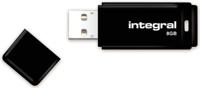 Integral USB 2.0 stick, 8 GB, zwart