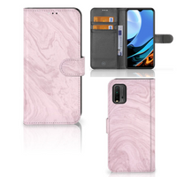 Xiaomi Redmi 9T | Poco M3 Bookcase Marble Pink - Origineel Cadeau Vriendin - thumbnail