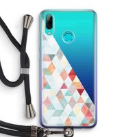 Gekleurde driehoekjes pastel: Huawei P Smart (2019) Transparant Hoesje met koord