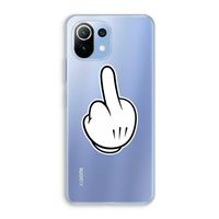 Middle finger white: Xiaomi Mi 11 Lite Transparant Hoesje