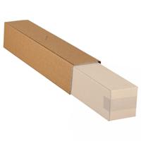 Vierkante koker formaat 750x126x126mm bruin | 20 stuks