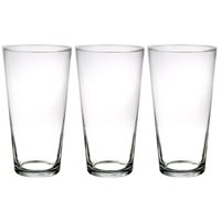 3x stuks conische vazen glas 30 cm - thumbnail