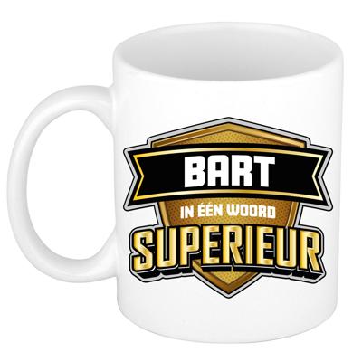 Naam mok Bart - wit - Superieur - keramiek - 300 ml - cadeau collega beker Naam mok Bart - wit - Superieur - keramiek - 300 ml - cadeau collega beker