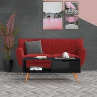 Salontafel 100x49,5x43 cm spaanplaat hoogglans zwart