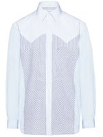 Maison Margiela Yoke striped shirt - Bleu