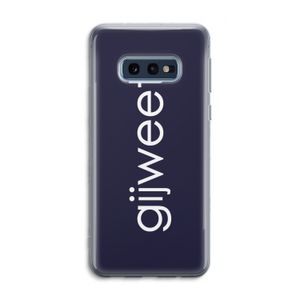 Gijweet: Samsung Galaxy S10e Transparant Hoesje
