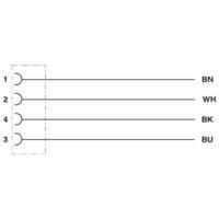 Phoenix Contact 1408824 Sensor/actuator aansluitkabel Aantal polen: 4 2.00 m 1 stuk(s) - thumbnail