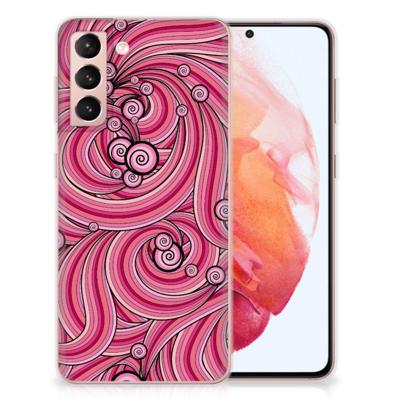 Samsung Galaxy S21 | Hoesje maken | Swirl Pink