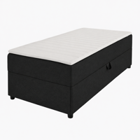 2dekans Opberg Box Links 90 x 200 Zwart - incl. Matras (Niet in originele verpakking - Kans op schade)