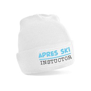 Wintersport muts voor dames - apres ski instructor - wit - one size - volwassenen - beanie