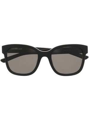 Balenciaga Eyewear lunettes de soleil carrées à logo imprimé - Noir