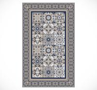 Vinyl tapijt tegels bruine vintage tegels