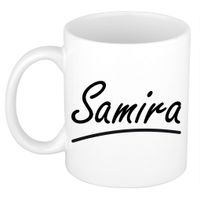 Samira voornaam kado beker / mok sierlijke letters - gepersonaliseerde mok met naam   -
