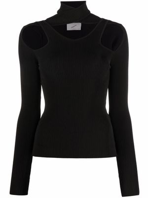 Coperni pull nervuré à découpes - Noir