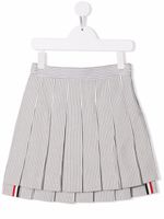 Thom Browne Kids jupe plissée à rayures RWB - Gris