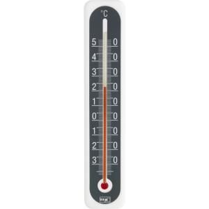 Buitenthermometer kunststof wit/antraciet 20 cm