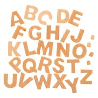 26x Houten letters om te schilderen 2,5 cm - thumbnail