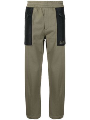 Alexander McQueen pantalon de jogging colour block - Vert