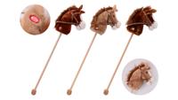 Stokpaard met geluid 3 kleuren assorti - thumbnail