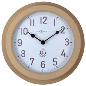 NeXtime - Buitenwandklok - 22CM - metaal - bruin "Poppy"