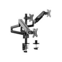 Equip 650134 17"-27" triple monitor desk mount bracket, clamp, 21 kg, 75 x 75 mm, 100 x 100 mm Equip 650134 17"-27" triple monitor desk mount bracket, clamp, 21 kg, 75 x 75 mm, 100 x 100 mm