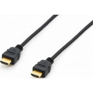 Equip 119373 HDMI-kabel HDMI Aansluitkabel HDMI-A-stekker 10.00 m Zwart Vergulde steekcontacten