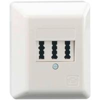 Rutenbeck TAE 2x6/6NFF Ap rw Stekkerdoos Opbouw (op muur) Wit