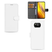 Book Case Xiaomi Poco X3 Pro | Poco X3 Hoesje Wit met Pasjeshouder
