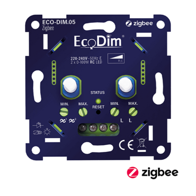 ECODIM | Zigbee LED Dimmer Duo | 2x 0-100W | Fase-afsnijding (RC) | ECODIM | ECODIM | ECODIM | ECODIM | ECODIM | ECODIM | ECODIM | ECODIM