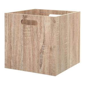 Kast opbergmand/kastmand - lichtbruin - mdf hout - 29 liter - 31 x 31 x 31 cm - inklapbaar