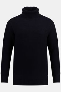pullover met col, grote maten, , heren, blauw, maat: xxl, synthetische vezels/wol, jp1880