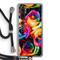 Neon bloemen: Xiaomi Mi Note 10 Pro Transparant Hoesje met koord