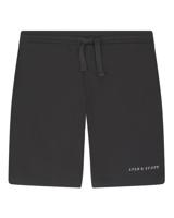 Script Embroidered Sweat Short Gunmetal