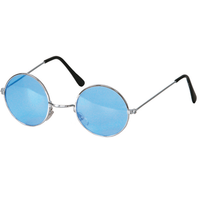 Hippie / flower power verkleed bril blauw   - - thumbnail