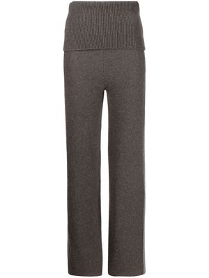 Off-White pantalon en maille Languid à coupe droite - Gris