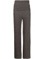 Off-White pantalon en maille Languid à coupe droite - Gris