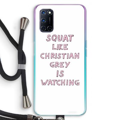 Christian Grey: Oppo A92 Transparant Hoesje met koord