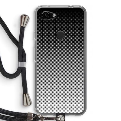 Musketon Halftone: Pixel 3a Transparant Hoesje met koord