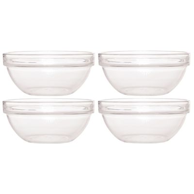 4x Glazen schaaltje/kommetje 14 cm