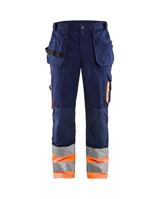 Blåkläder Werkbroek High-Vis 15291860 | Marineblauw/Oranje | Maat 60 - 7330509353653