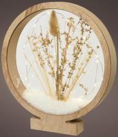 Frame hout rond staand 27cm 25leds - 5508410 - thumbnail