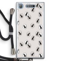 Miauw: Sony Xperia XZ1 Transparant Hoesje met koord