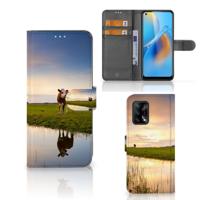 OPPO A74 4G | Telefoonhoesje | Met pasjeshouder | Koe