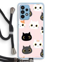 Katten: Samsung Galaxy A52 Transparant Hoesje met koord